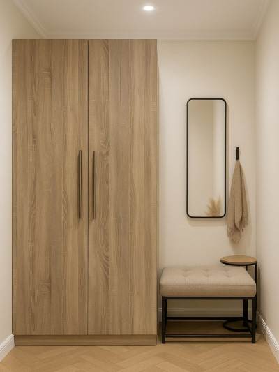 Шкаф распашной 2-дверный Бардолино Серый 1200х2300х450 MebTech - 5