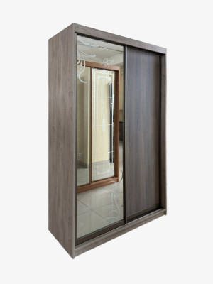 Шкаф-купе 2-дверная зеркало Бабочки 1400х620х2300 MebTech - 2
