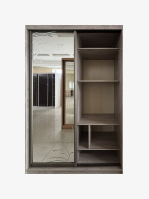 Шкаф-купе 2-дверная зеркало Бабочки 1400х620х2300 MebTech - 4