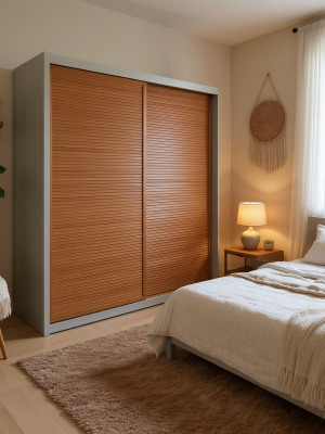 Шкаф-купе 2-дверный Яблоня жалюзи 1800х620х2300 MebTech - 5