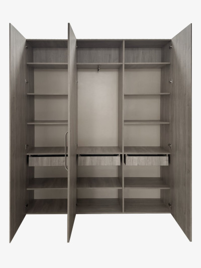 Шафа распашна 3-дверна Дуб Уайт Рівер 1800х2300х450 (2 модулі) MebTech - 1 2