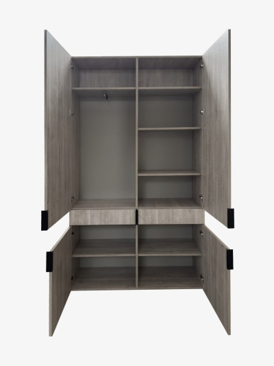 Шкаф распашной 2-дверный Дуб Уайт Ривер 1200х2300х450 MebTech - 2 2