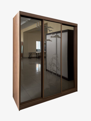 Шкаф-купе 3-дверная зеркало Корабль 1800х620х2300 MebTech - 2