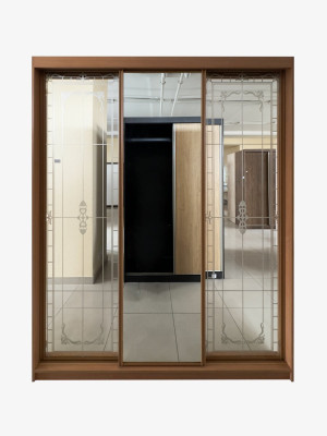 Шкаф-купе 3-дверный зеркало Витраж 1800х620х2300 MebTech - 1