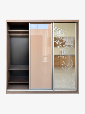 Шкаф-купе 3-дверный Персик глянец с зеркалом 2100х620х2300 MebTech - 2