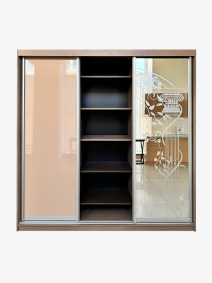 Шкаф-купе 3-дверный Персик глянец с зеркалом 2100х620х2300 MebTech - 3