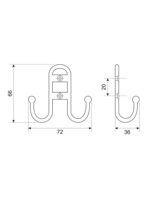 Крючок для одежды WN 02 G5 сатин  - 5