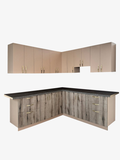 Кухня угловая Винтаж 2,1х2,1 метра Светлая MebTech - 4 2