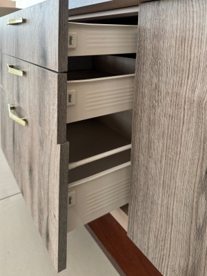 Кухня угловая Винтаж 2,1х2,1 метра Светлая MebTech - 3