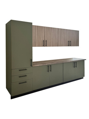 Кухня Форест 3 метри Зелений димчастий + Сіре дерево MebTech - 3