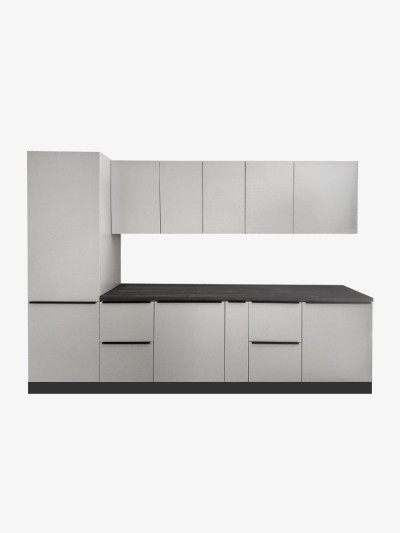 Кухня Кристиан 2,9 м Серый Перламутр (фасады ЛДСП + пластик) MebTech - 4 2