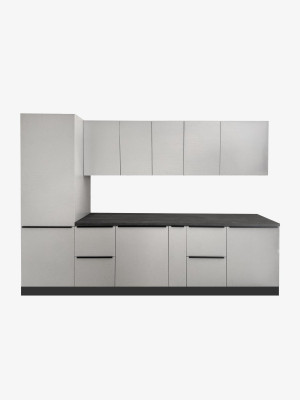 Кухня Крістіан 2,9 м Сірий перламутр (фасади ЛДСП + пластик) MebTech - 1