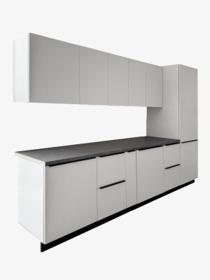 Кухня Крістіан 2,9 м Сірий перламутр (фасади ЛДСП + пластик) MebTech - 3