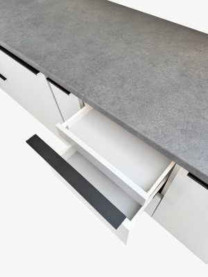 Кухня Кристиан 2,9 м Серый Перламутр (фасады ЛДСП + пластик) MebTech - 5