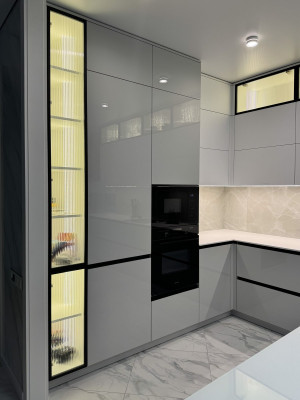 Серая кухня из Пинтерест премиальные материалы  - 9