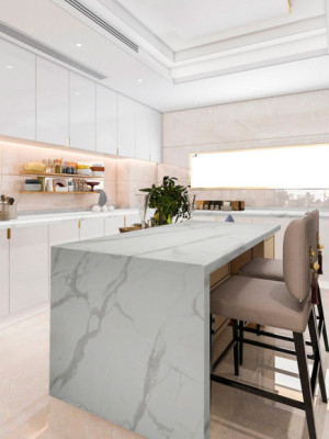 Столешница влагостойкая S946 Статуарио 38 мм 4200х600 мм MR3 1U LuxeForm LuxeForm - 3