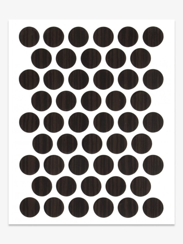 Заглушка конфірмат 3428 Зебрано темний самоклеюча 14мм  - 1