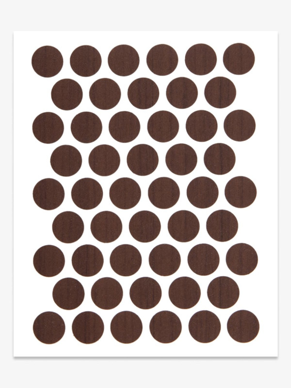 Заглушка конфірмат А-0282 Дуб темн-шамоні самоклеюча 14мм  - 1