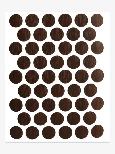 Заглушка конфирмат А-7455 Орех темный самоклейка 14мм  - 1