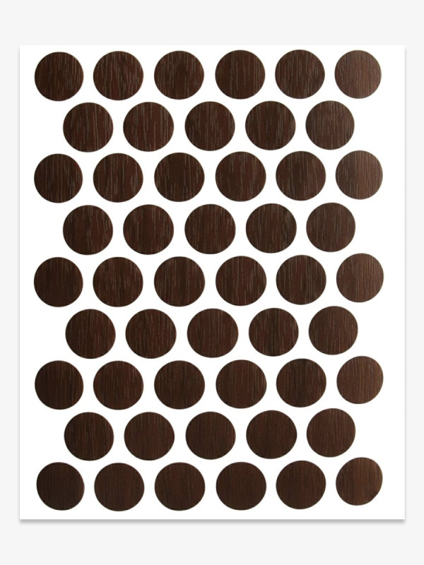 Заглушка конфирмат А-7455 Орех темный самоклейка 14мм  - 1