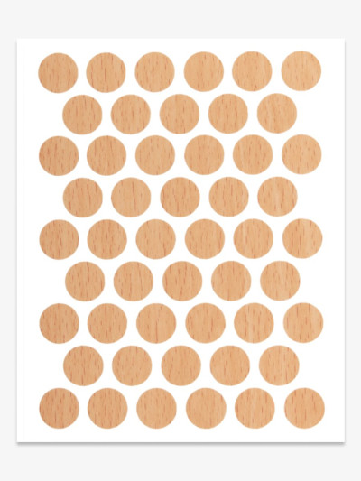 Заглушка конфирмат А-7011 Бук самоклейка 14мм  - 1