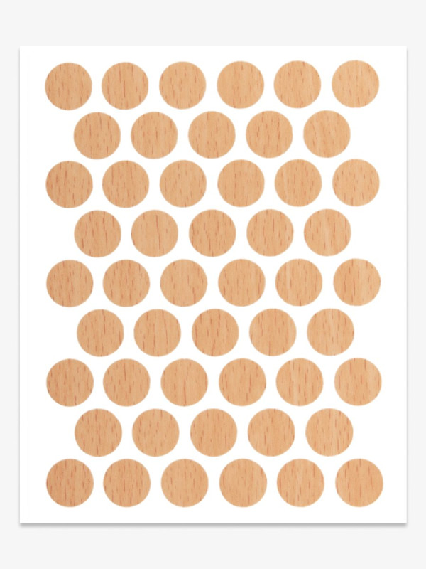 Заглушка конфірмат А-7011 Бук самоклеюча 14 мм  - 1