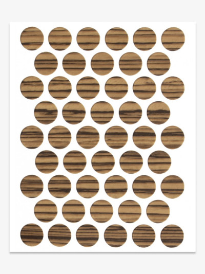 Заглушка конфирмат А-3510 Зебрано светлый самоклейка 14мм  - 1