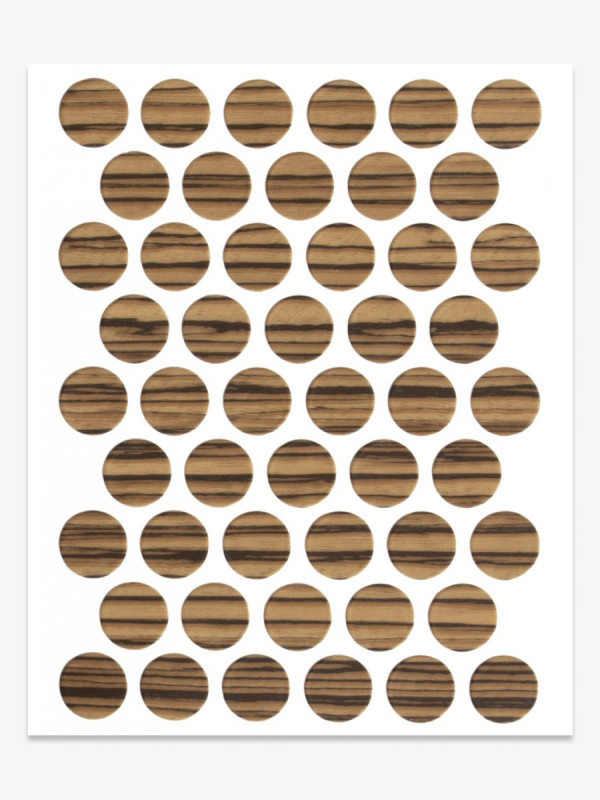 Заглушка конфірмат А-3510 Зебрано світлий самоклеюча 14мм  - 1