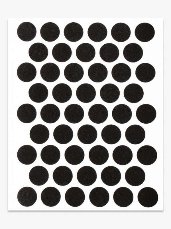 Заглушка конфирмат А-2110 50шт Черная самоклейка 14мм  - 1