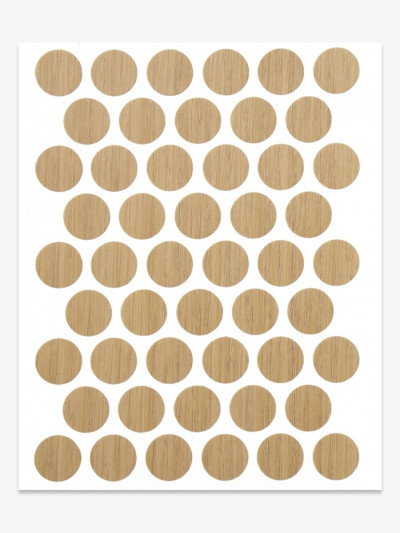 Заглушка конфирмат А-7520 Дуб светлый самоклейка 14мм  - 1