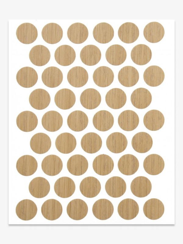 Заглушка конфірмат А-7520 Дуб світлий самоклеюча 14мм  - 1