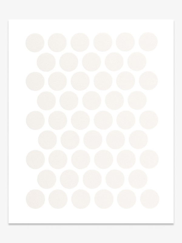 Заглушка конфирмат А-1110 Белая корка самоклейка 14мм  - 1