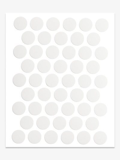 Заглушка конфирмат А-1120 Белая гладкая самоклейка 14мм  - 1