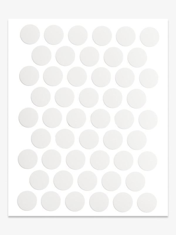 Заглушка конфирмат А-1120 Белая гладкая самоклейка 14мм  - 1