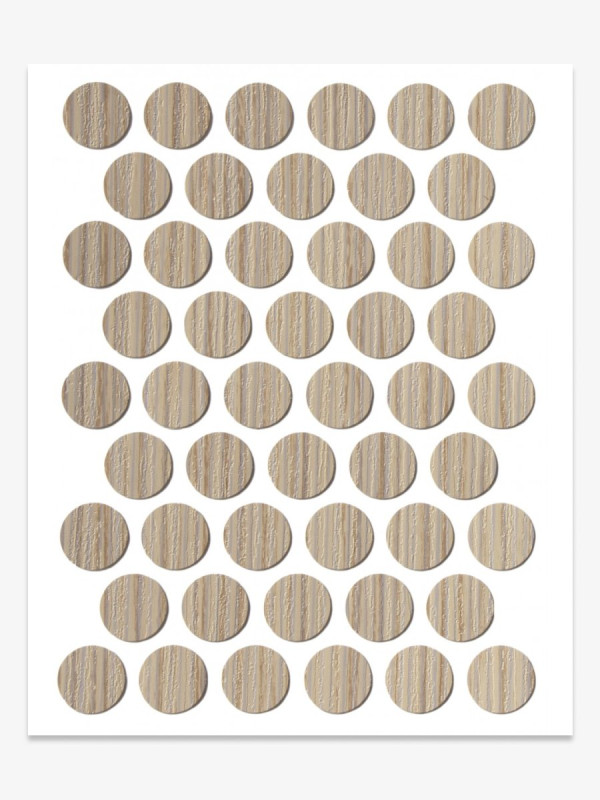 Заглушка конфірмат К-3006 Дуб Арканзас світлий самоклейка 14мм  - 1