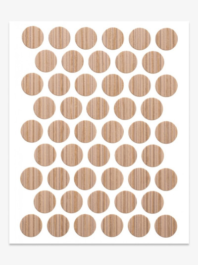 Заглушка конфірмат К-1298 Ясень Ліон самоклейка 14мм  - 1