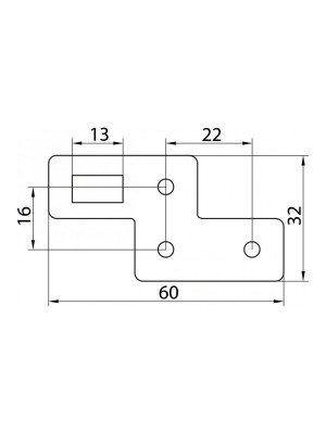 Вушко навісне Z-подібне 60х32мм Оцинковане  - 2