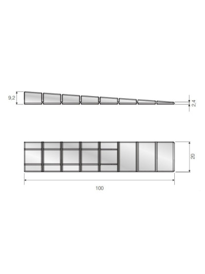Клин монтажный пластиковый 100x20 мм Черный MESAN  - 1 2