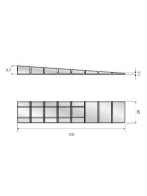 Клін монтажний пластиковий 100x20 мм Чорний MESAN  - 2