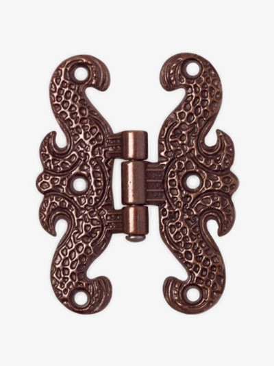 Петля декоративна маленька Мідь + патина  - 1