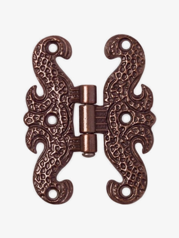 Петля декоративная малелькая Медь + патина  - 1