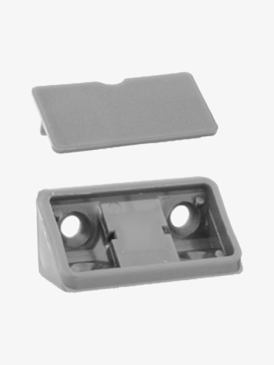 Кутник монтажний пластиковий подвійний Сірий Металік  - 1