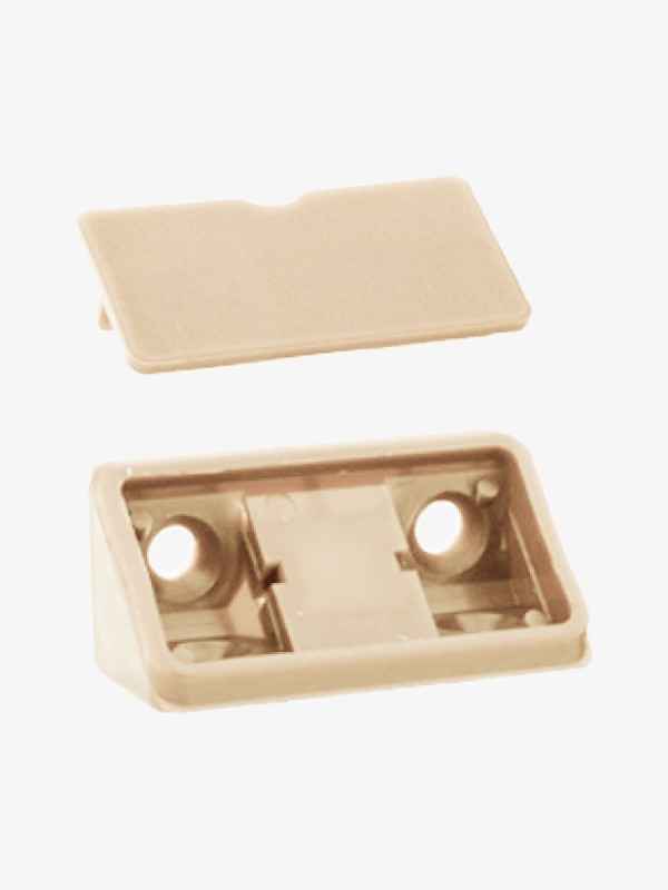 Уголок монтажный пластиковый двойной Бежевый  - 1