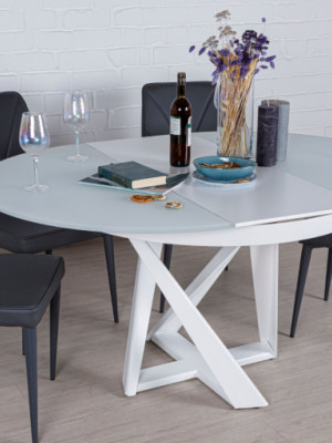 Стіл обідній Edinburh Білий 110/155х110х75 см Nikolas Nikolas - 5