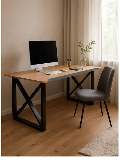 Стол компьютерный с эрго-кромкой HPL Бук 1210x600x750мм MebTech - 1 2