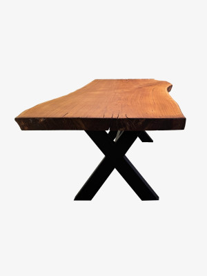 Стол из натурального дубового слеба 2300х1000х80 мм  - 4