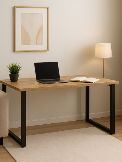 Стол в стиле лофт 1250х670х700 мм на металлическом каркасе MebTech - 1 2