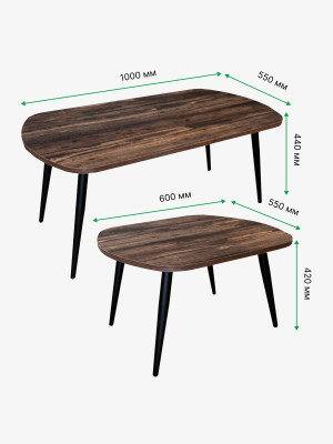 Журнальный столик 1000х550 Мангровое дерево 0469 (комплект) MebTech - 4