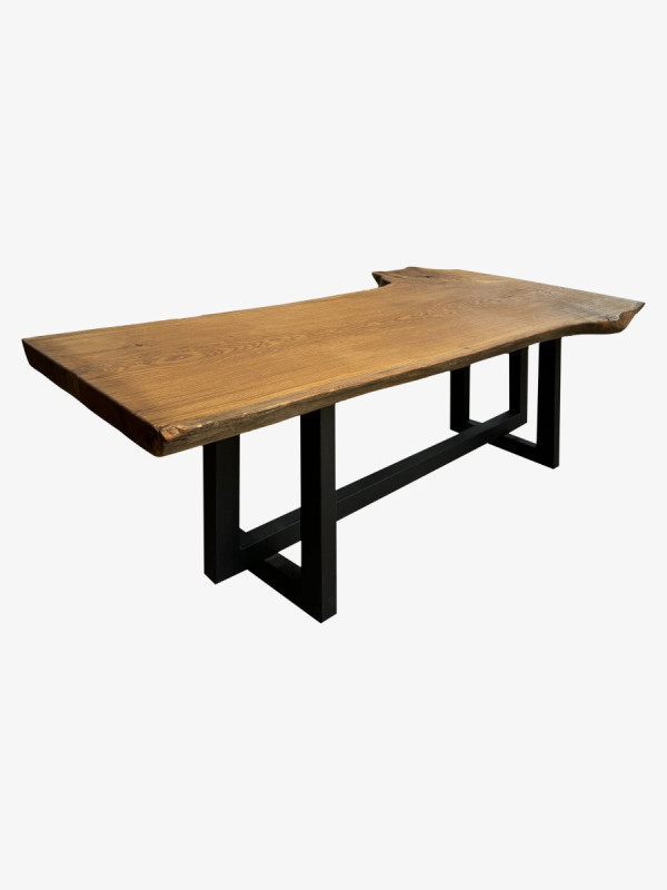 Дубовый обеденный стол 2320х750-1118х80 мм  - 1