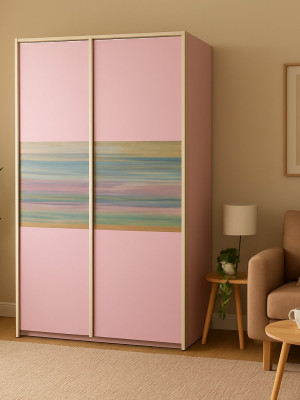 Шкафа-купе у дитячу кімнату Рожева 1200х666х2300 MebTech - 2